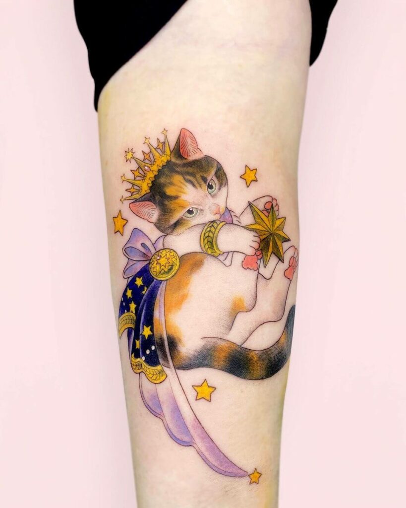 Fang Kitty Memorial by Holly Azzara  Tattoos