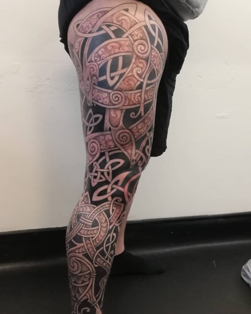 Celtic Leg tattoo