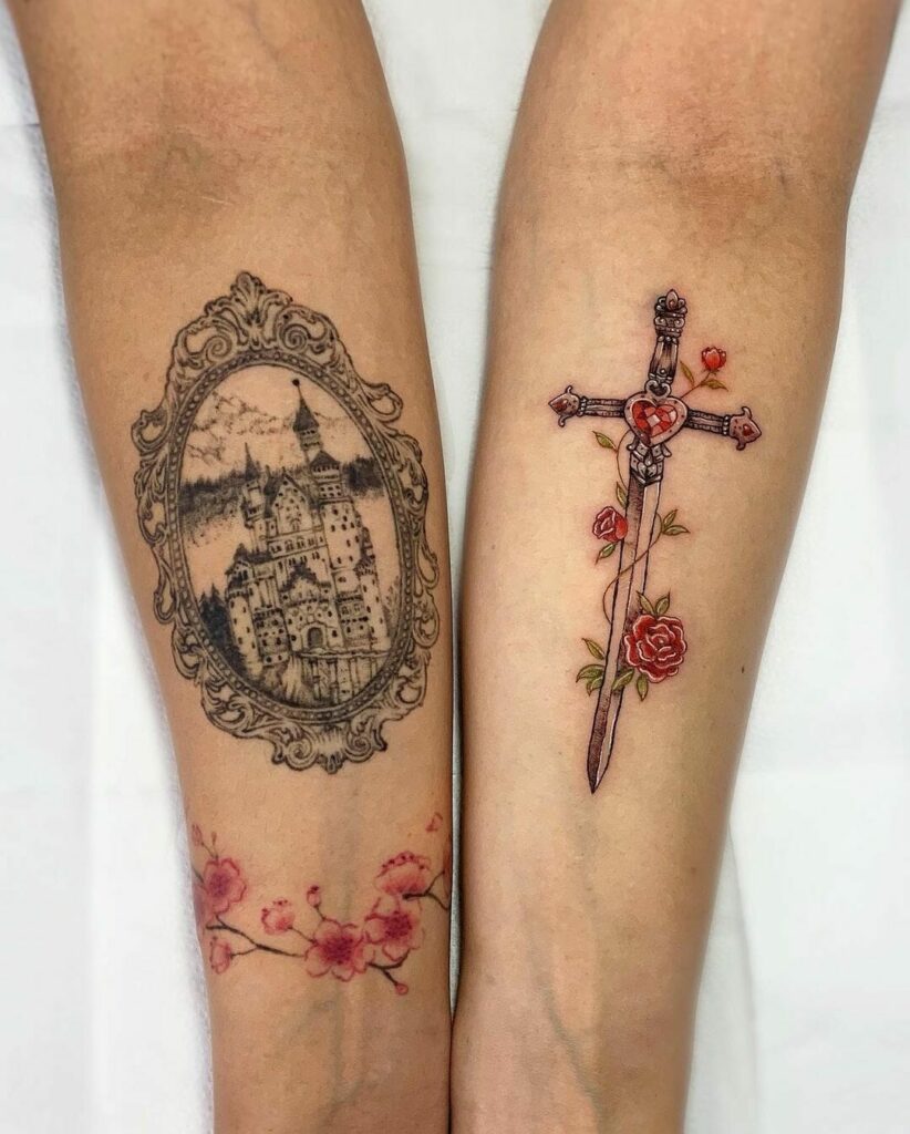 Gandalf Tattoo  Norse cross with sword and axe  74