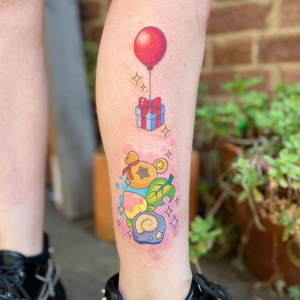 Charming Animal Crossing Tattoo