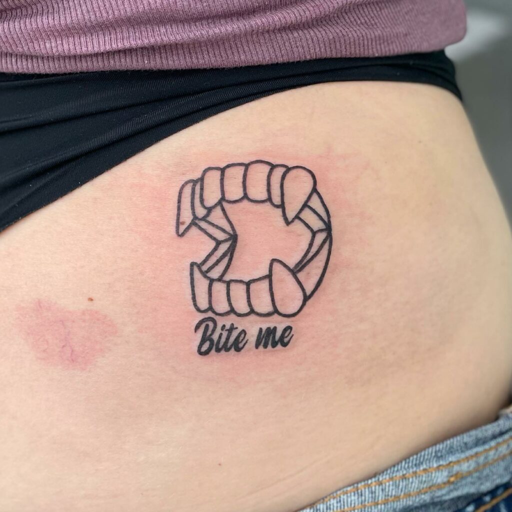 This lady wanted her husbands bite mark as a tattoo  rATBGE