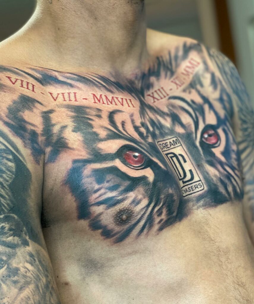 Chest Dream Chaser Tattoo