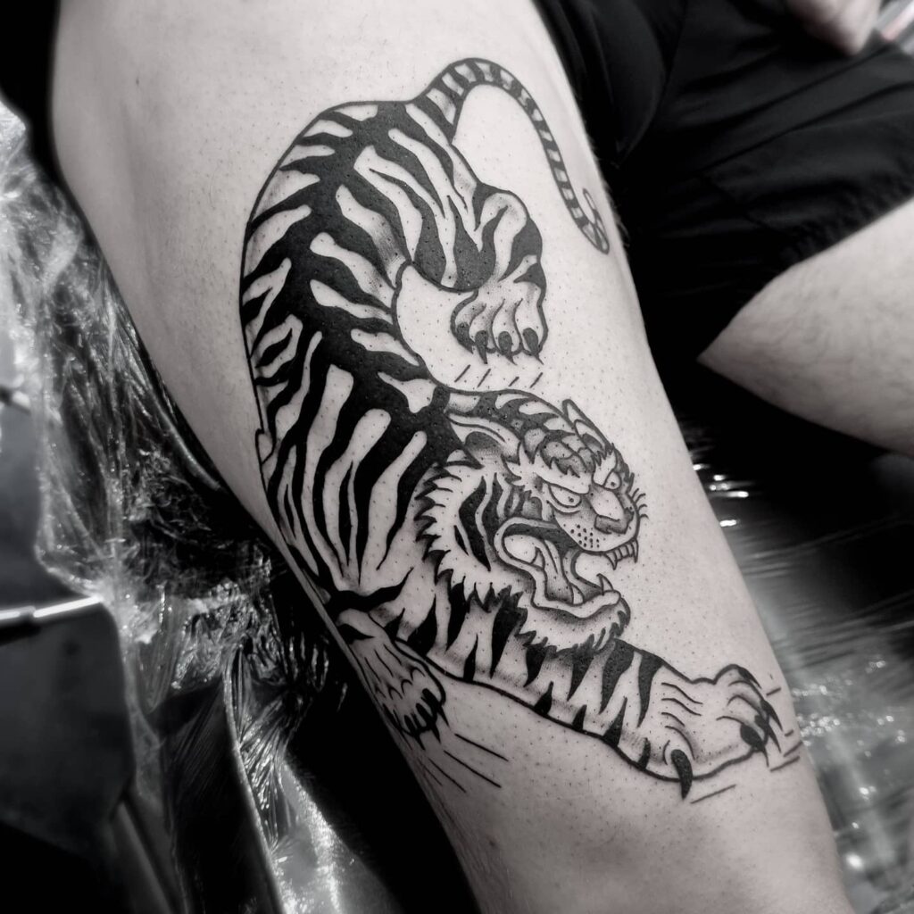 Tiger tattoo  Visions Tattoo and Piercing