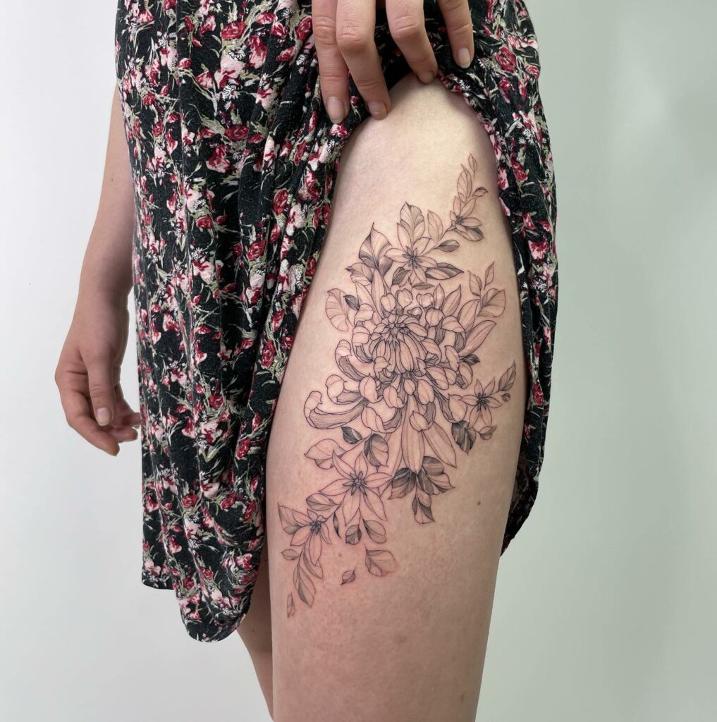 Chrysanthemum Tattoo  neartattoos