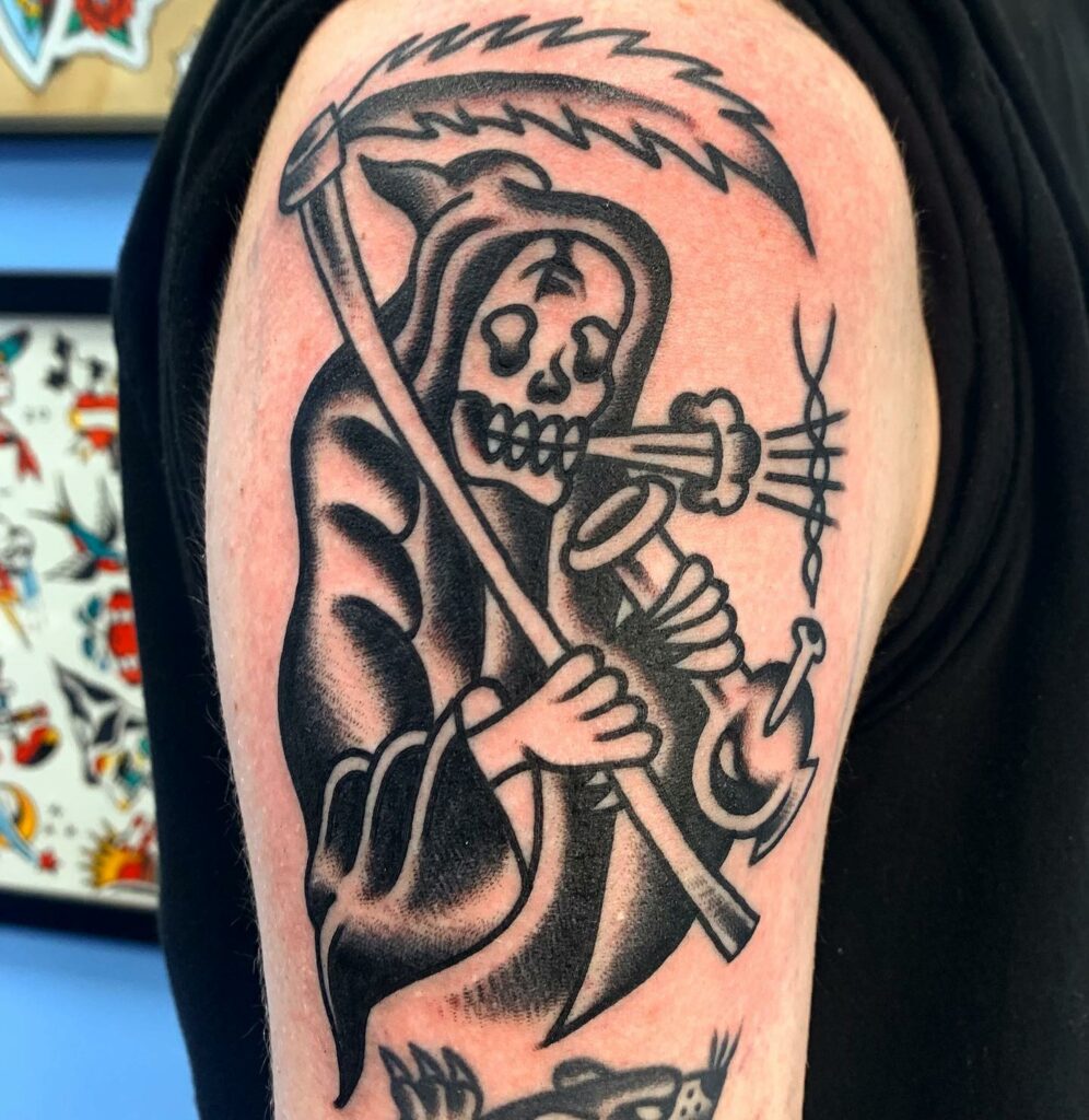 Classic Americana Tattoo Black And White