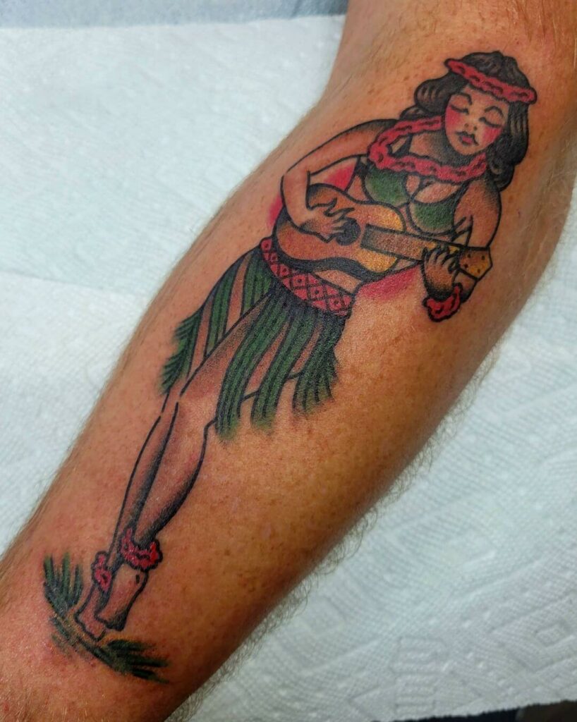 Classic Dancing Girl Tattoo