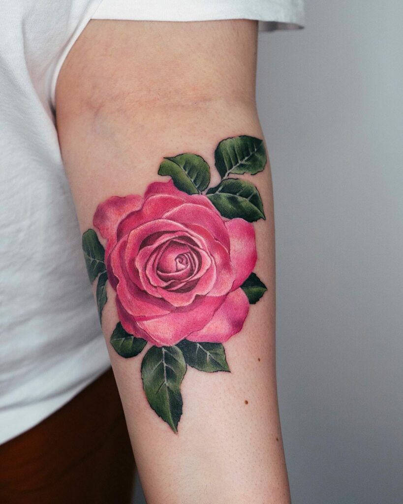 Classic Rose Tattoo