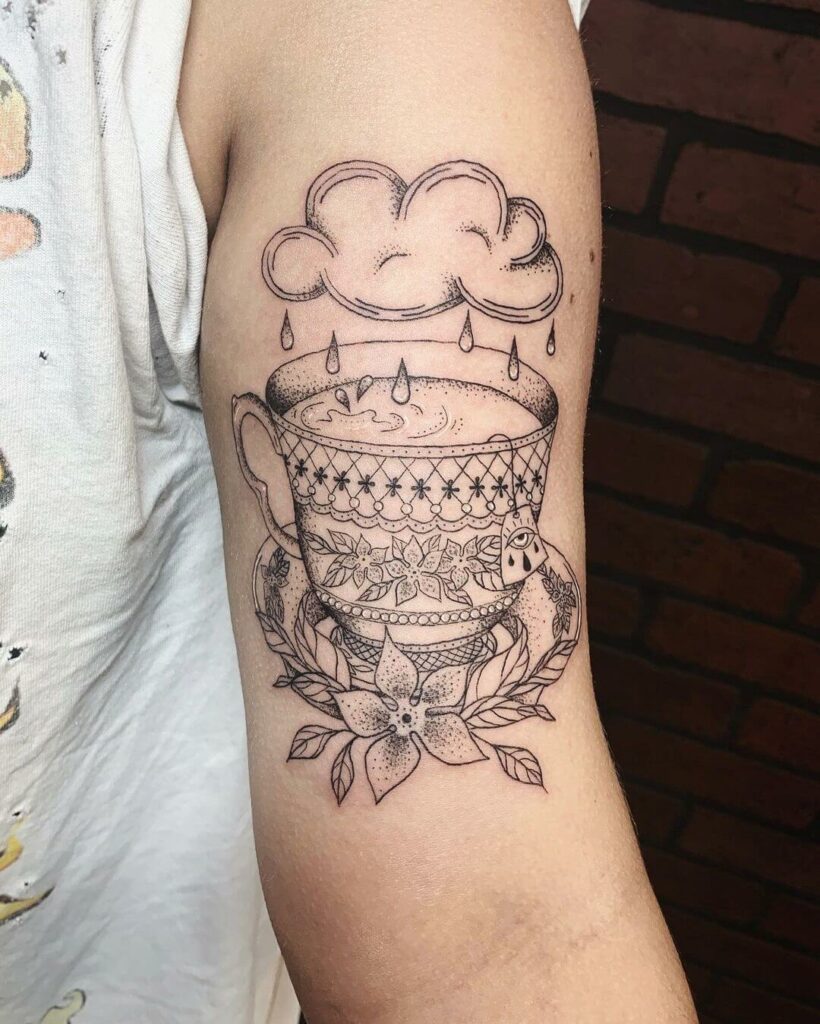 Clouds Over A Teacup Tattoo