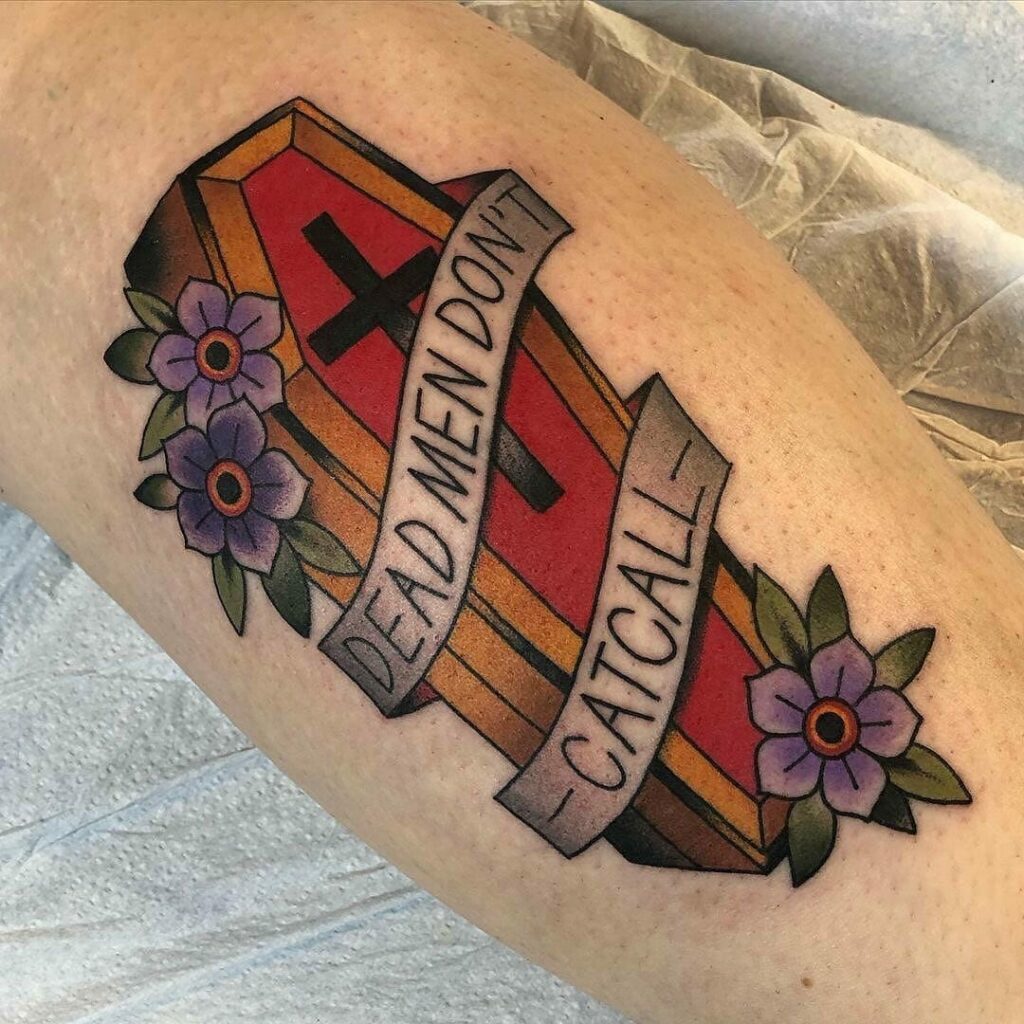 Coffin Tattoo With A Social Message