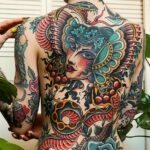 Colored Back Tattoo