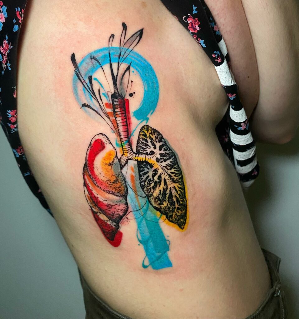 Colorful Breathe Tattoo