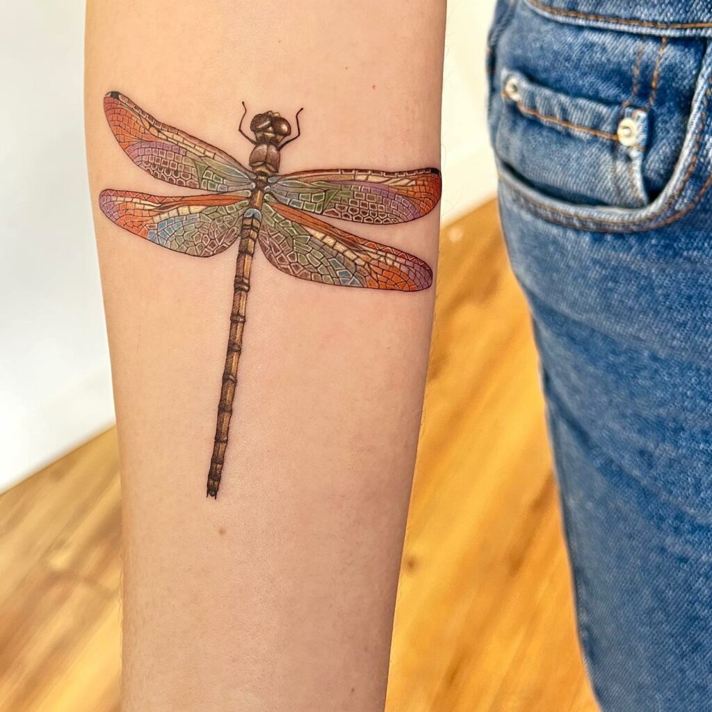 Colorful Dragonfly Tattoos