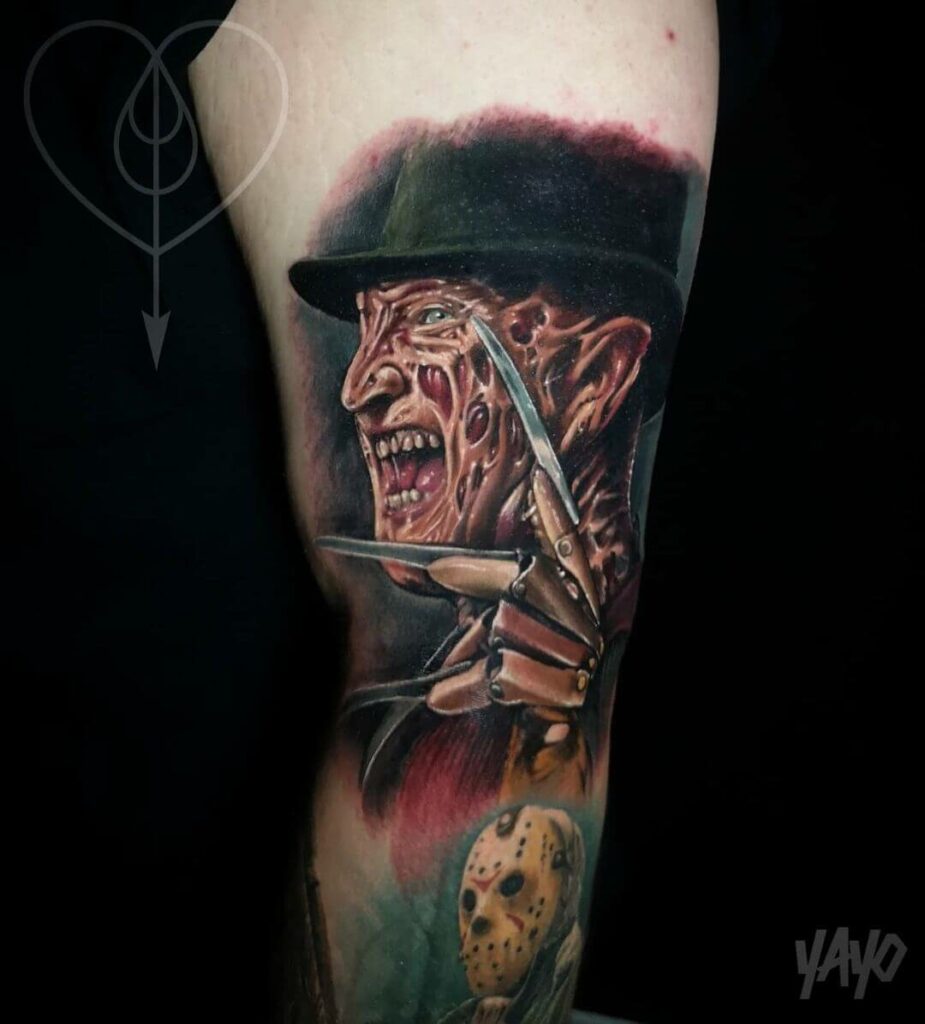 Colour Realism Nightmare On Elm Street Tattoo