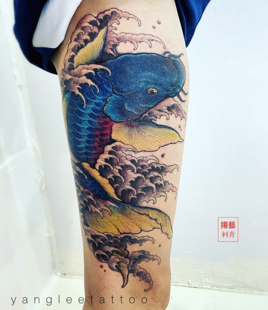Colourful Koi Fish Tattoos