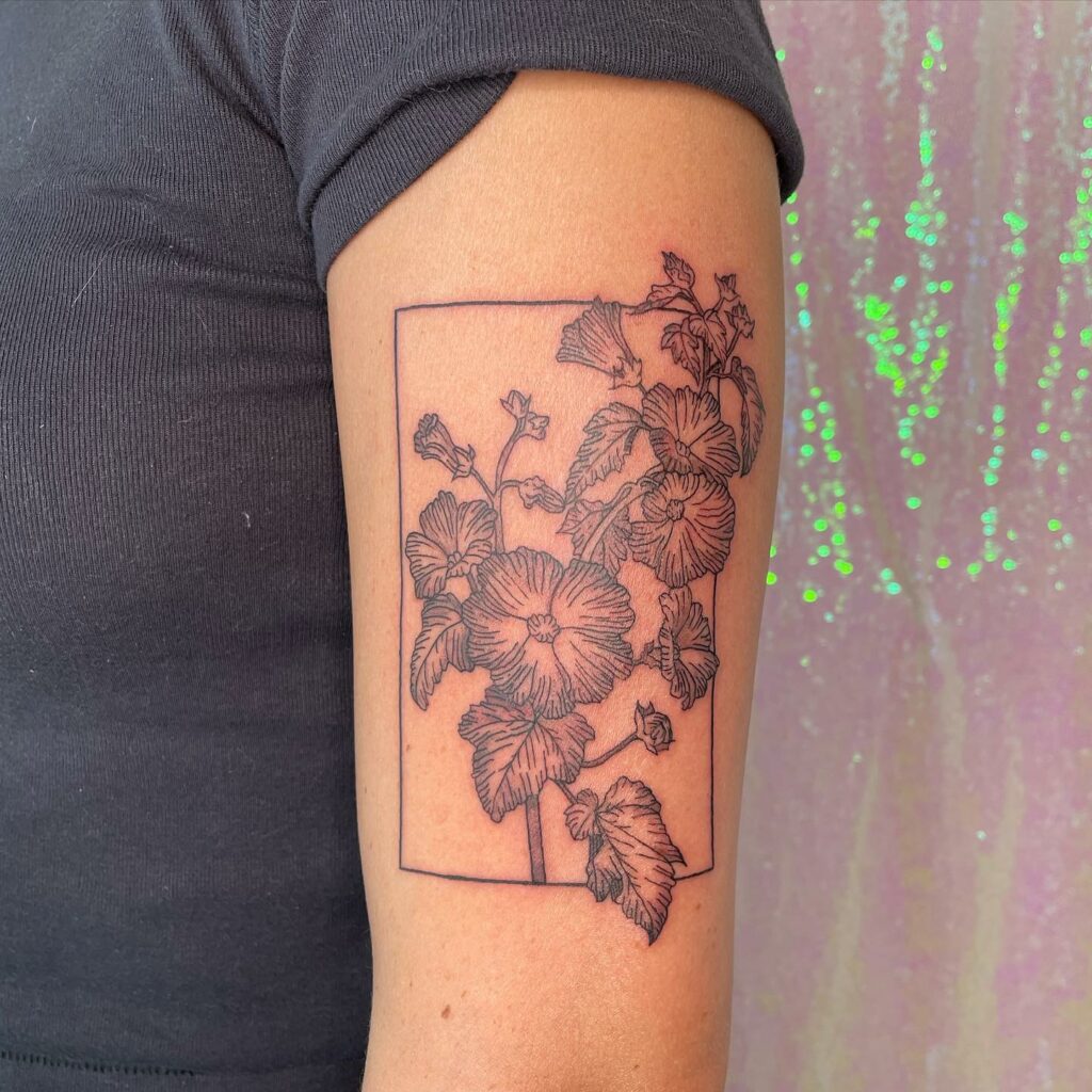 Contemporary Flower Tattoo