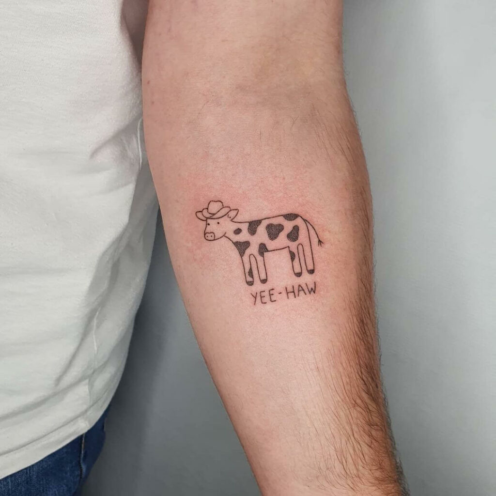 12+ Minimalist Cow Tattoo Ideas To Inspire You! alexie