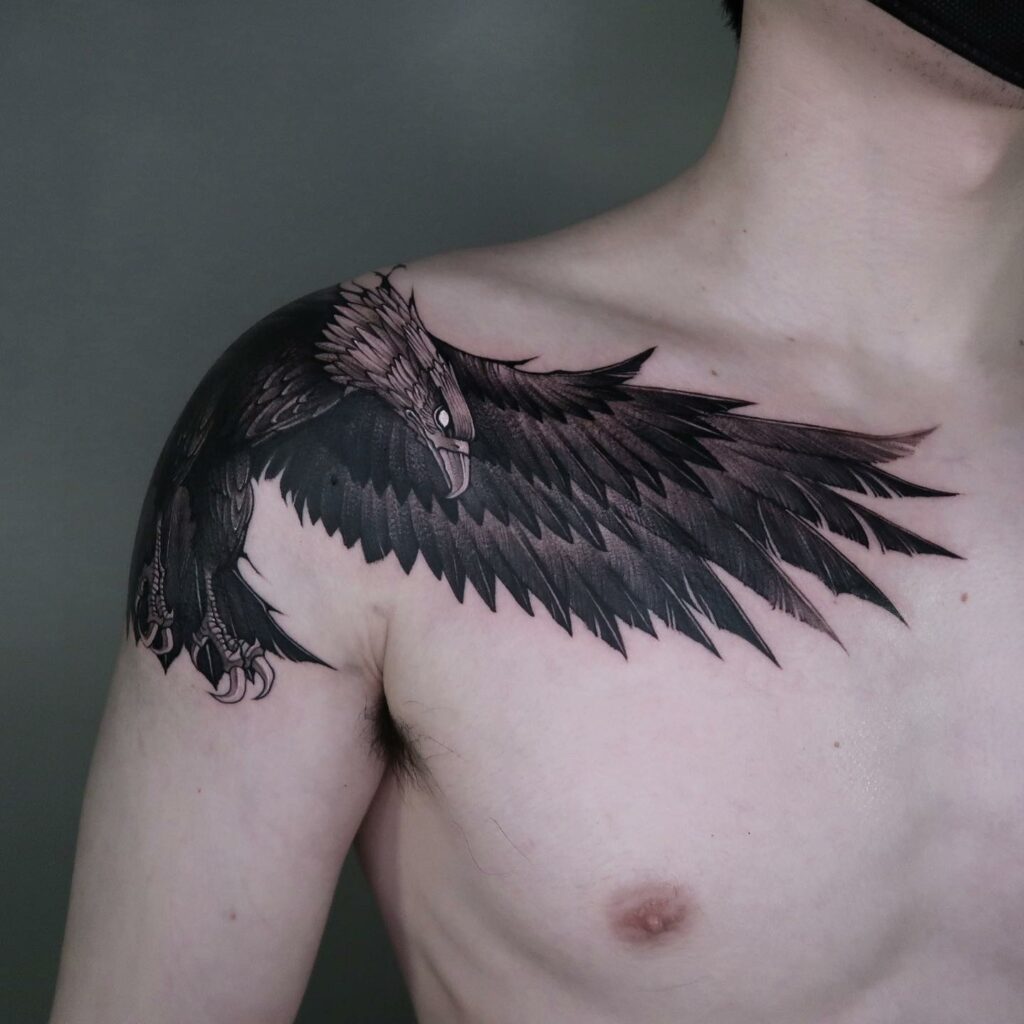 59 Shoulder Tattoo Ideas for Men in 2023  Next Luxury  Eagle shoulder  tattoo Cool shoulder tattoos Mens shoulder tattoo
