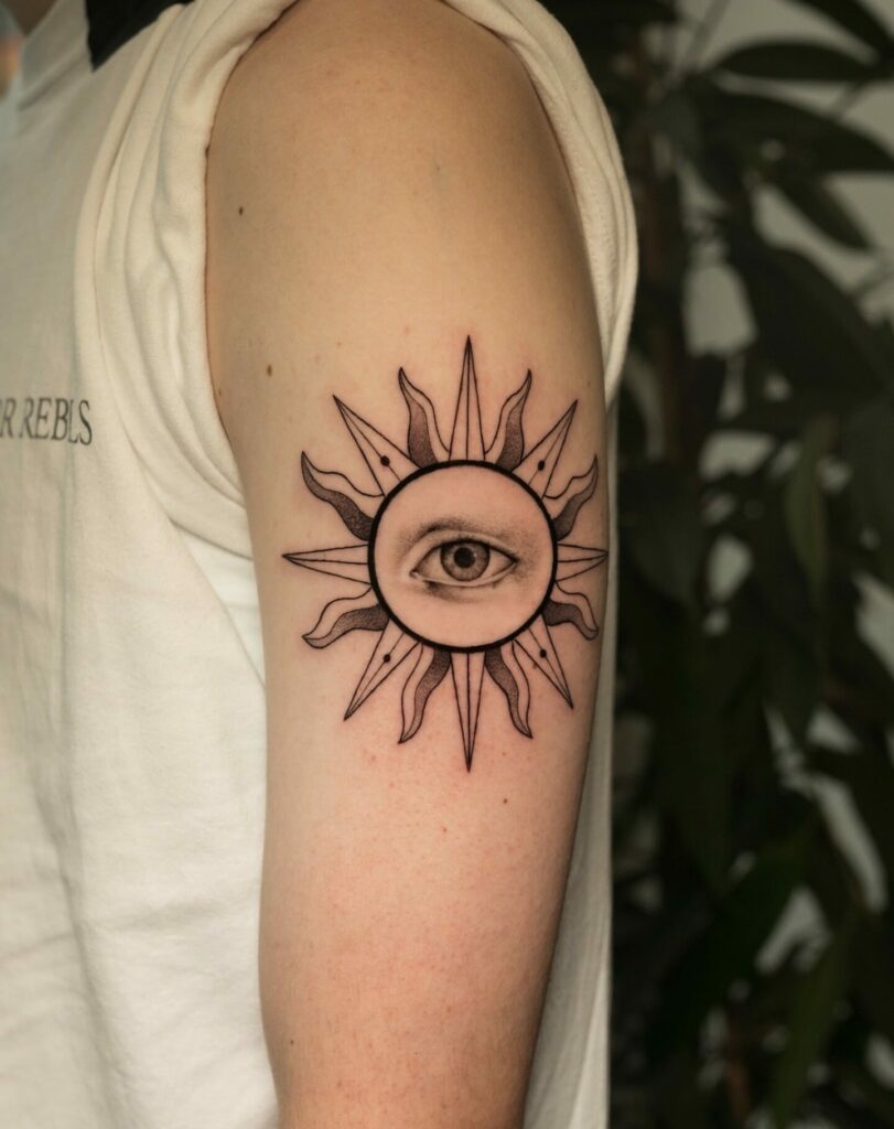 Sun Flower Tattoo on Shoulder Blade  Best Tattoo Ideas Gallery