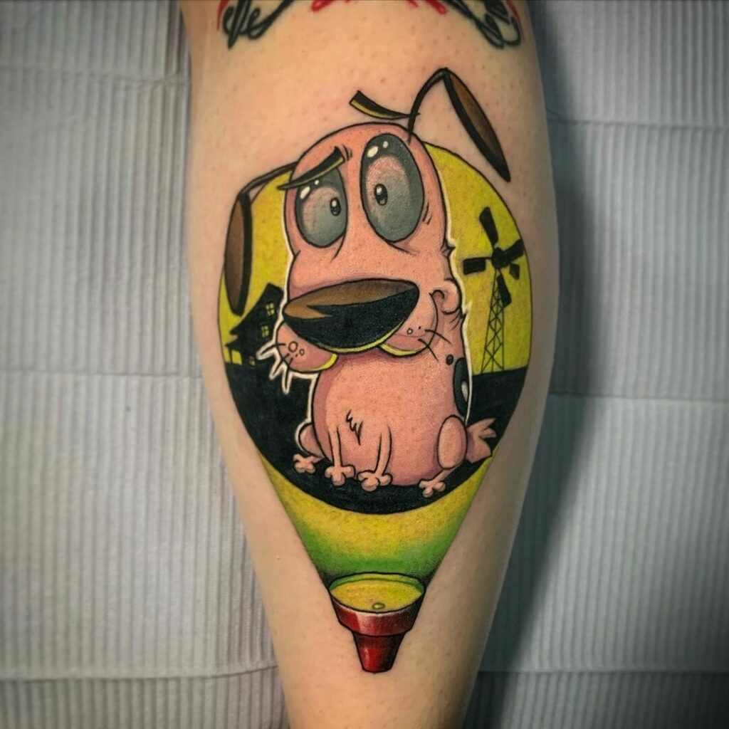 Courage The Cowardly Dog Tattoo