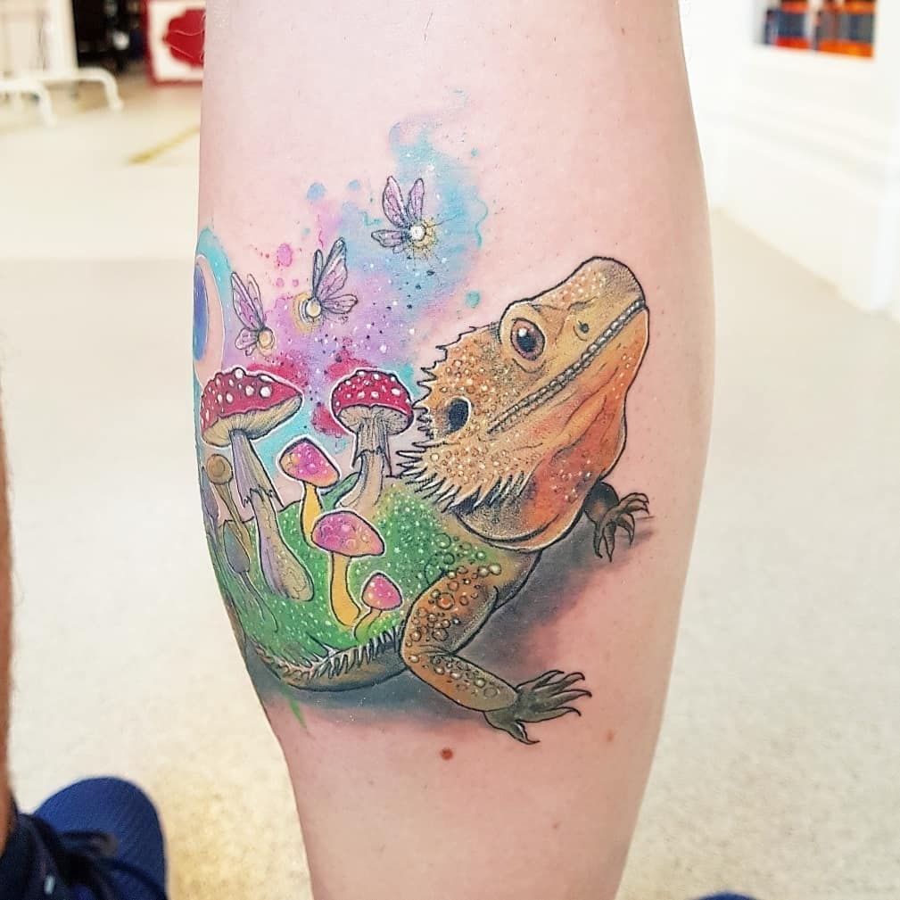 Creative Bearded Dragon Tattoo Ideas