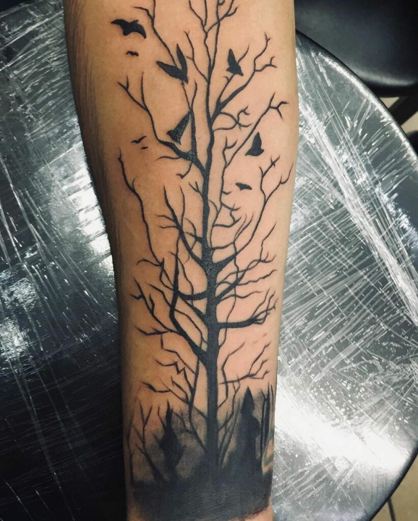 Creepy Tree  Amanda Trouble Tattoo