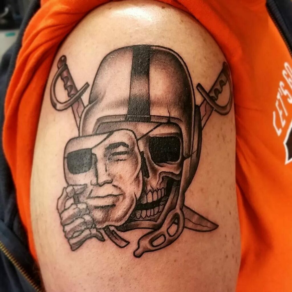 Crosby Raiders Skull Tattoo