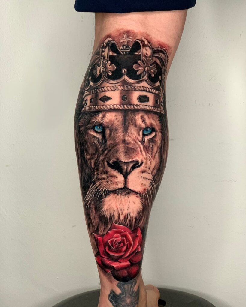 50 Lion With Crown Tattoo Designs For Men  Royal Ink Ideas