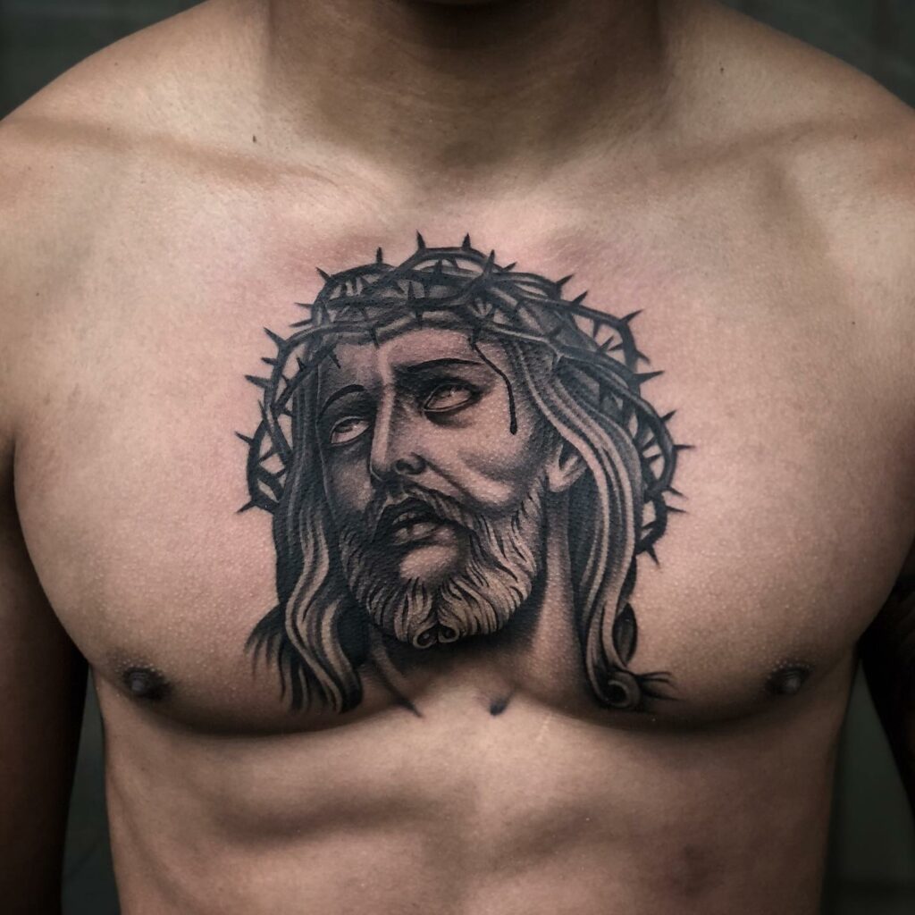 Crown Of Thorns And Jesus Christ Chest