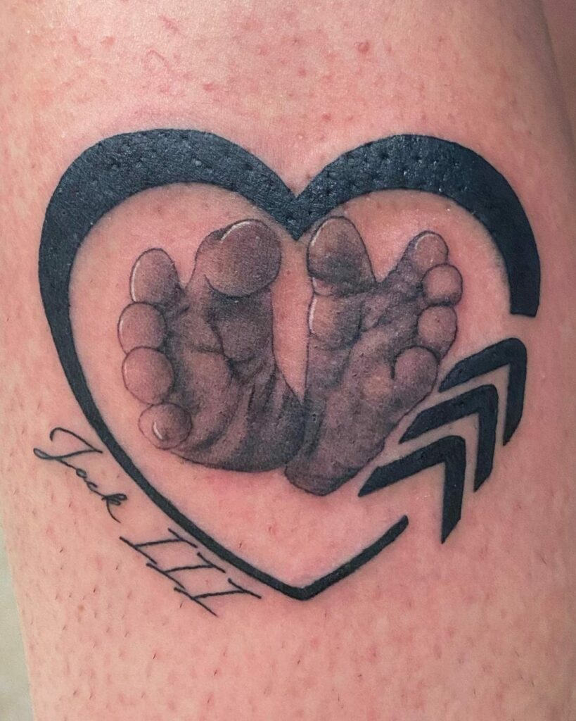 Cute Baby Footprint Tattoo