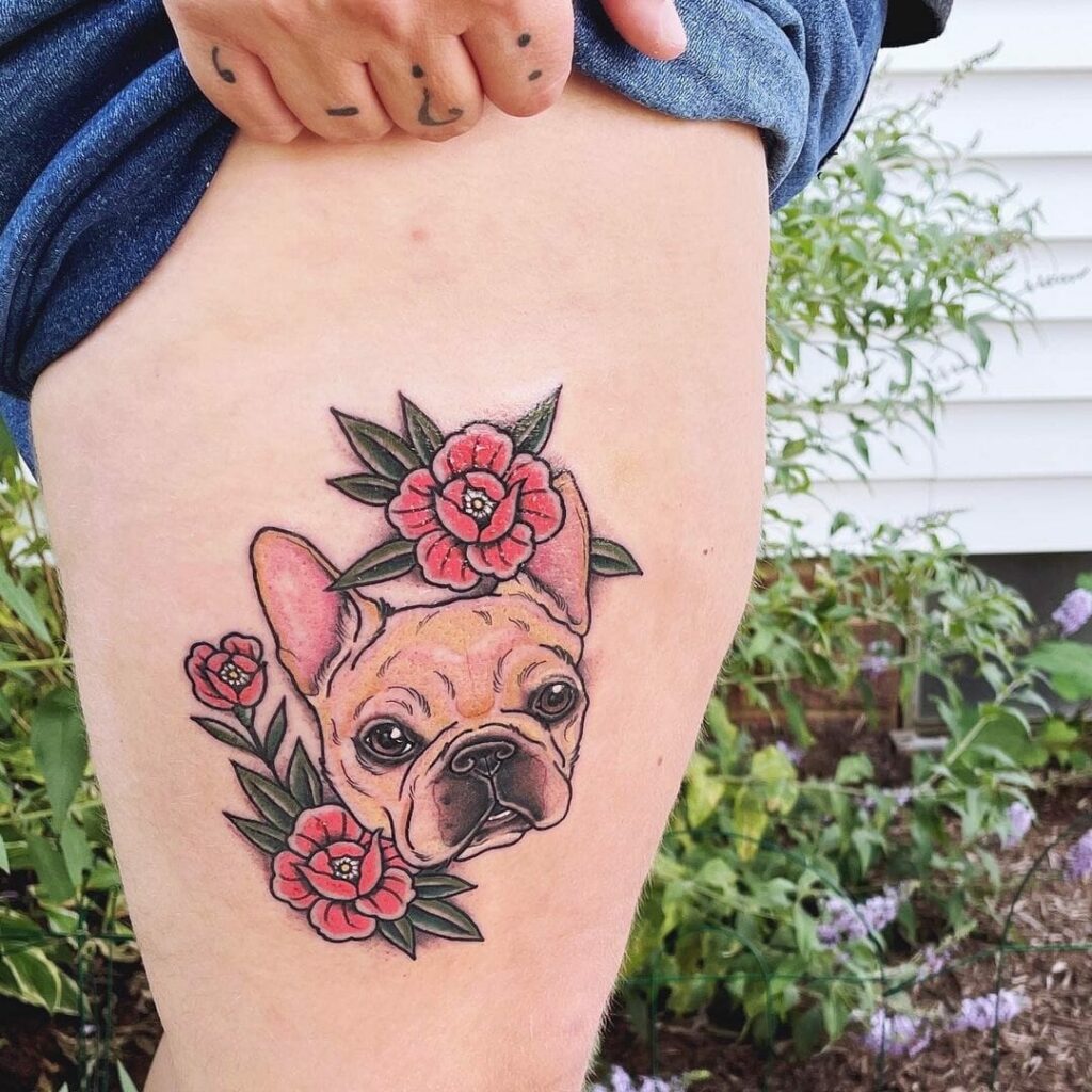 Cute Bulldog Tattoo For The Adorable Ones