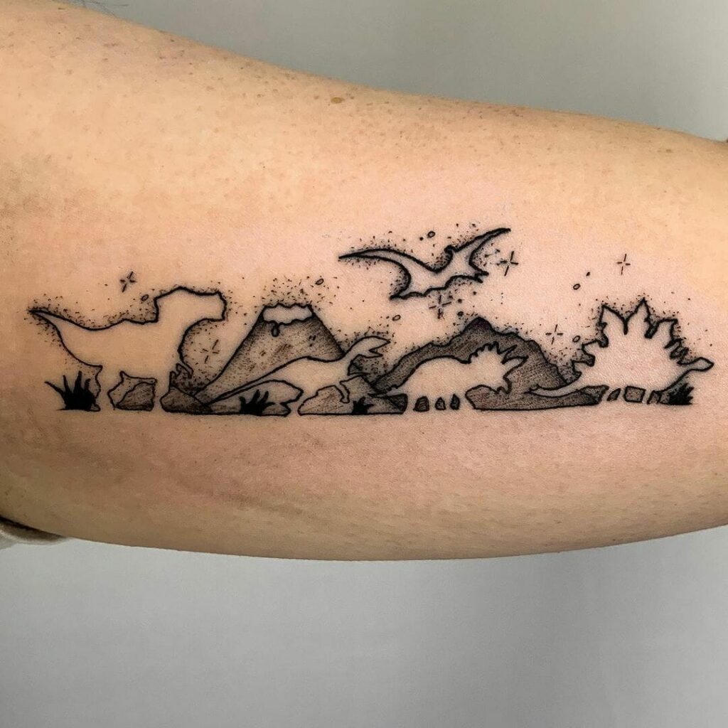 Cute Dinosaur Tattoo