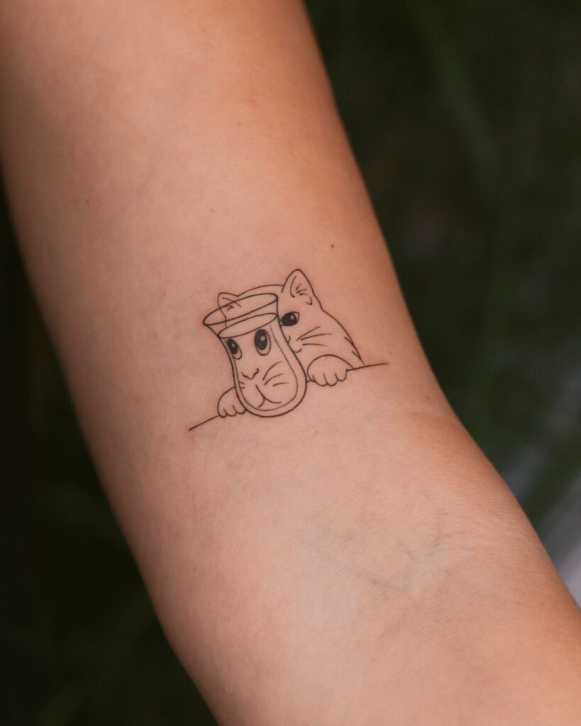 Cute Fine Line Creature Tattoos