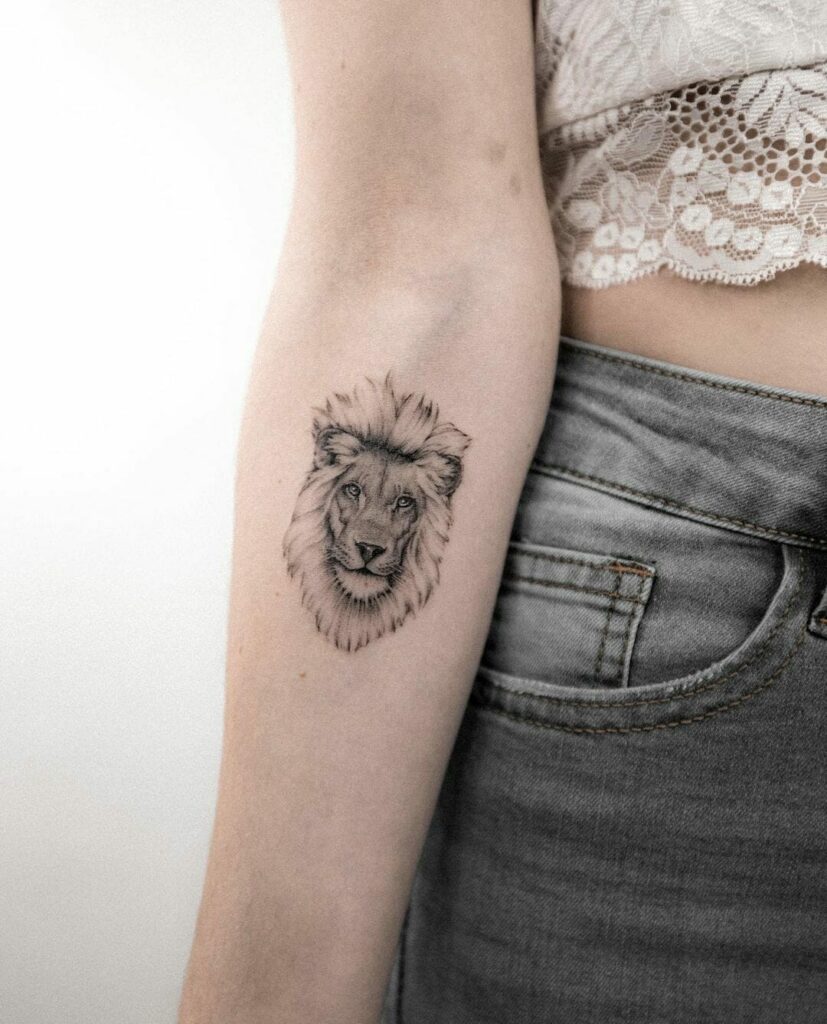 Cute Lion Tattoo