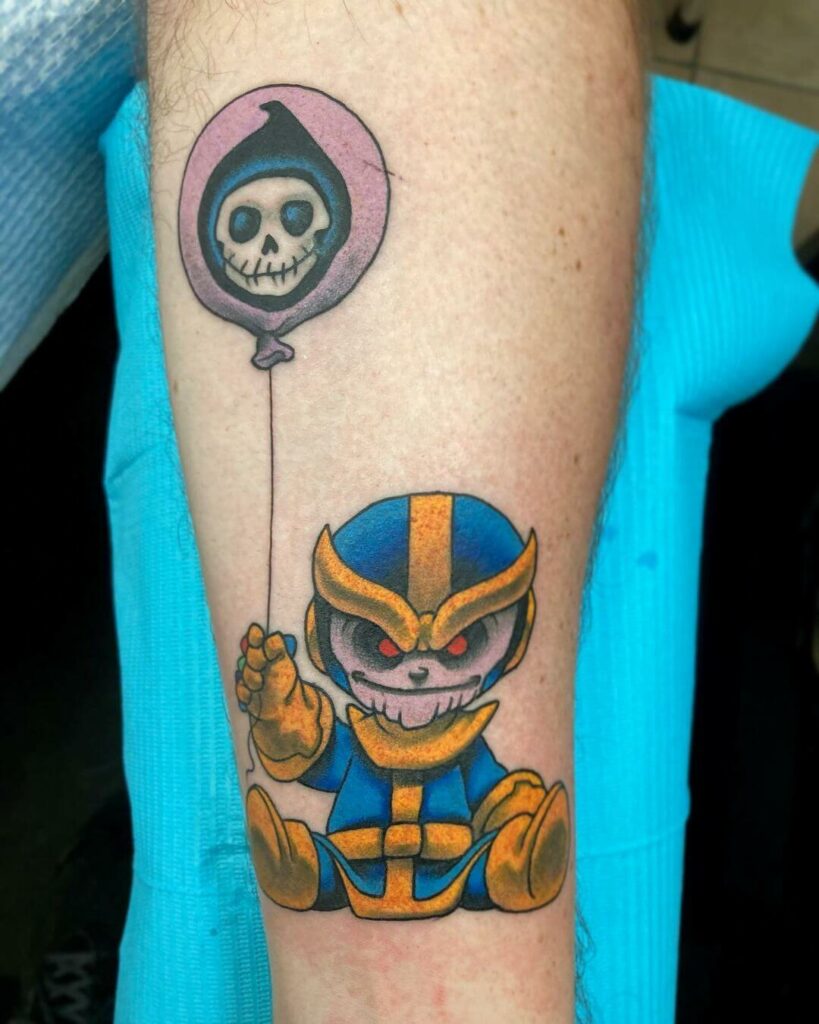 Cute Little Thanos Tattoo