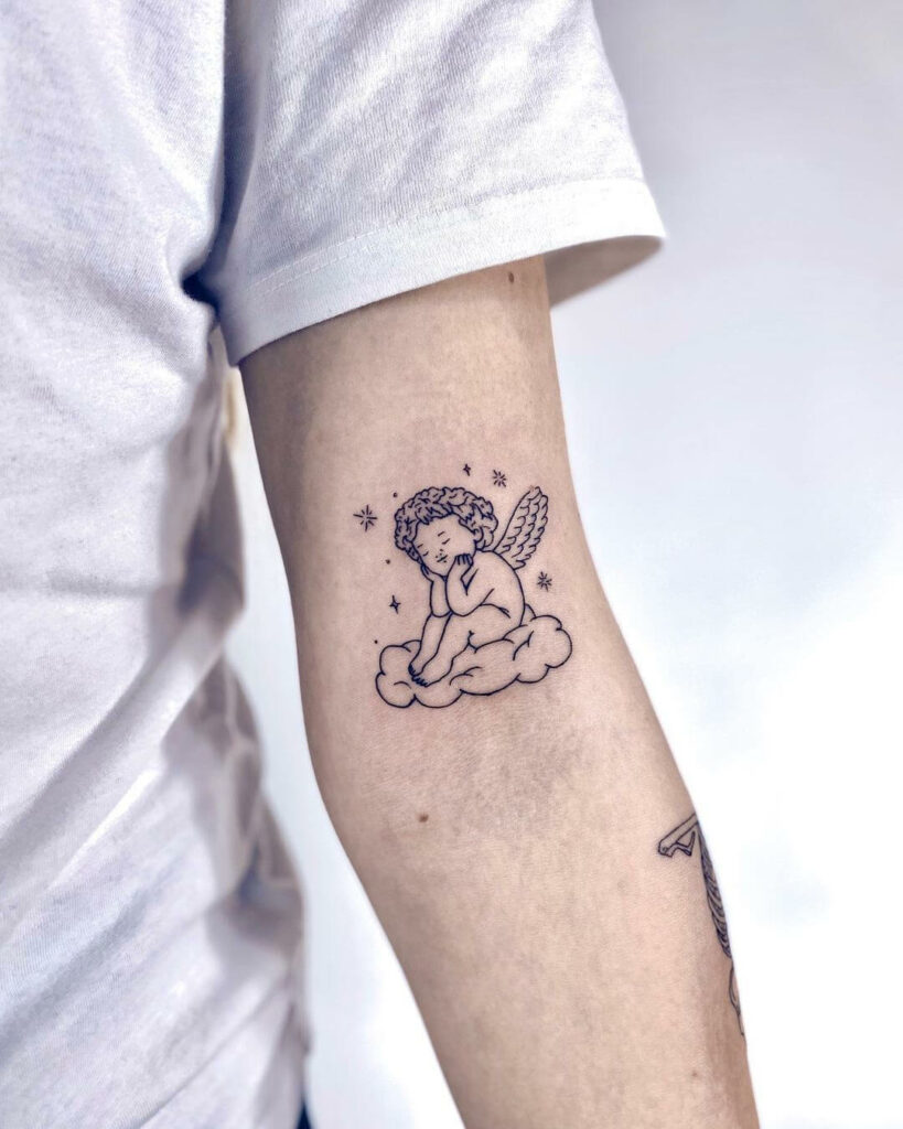 Cute Lost Angel Tattoo