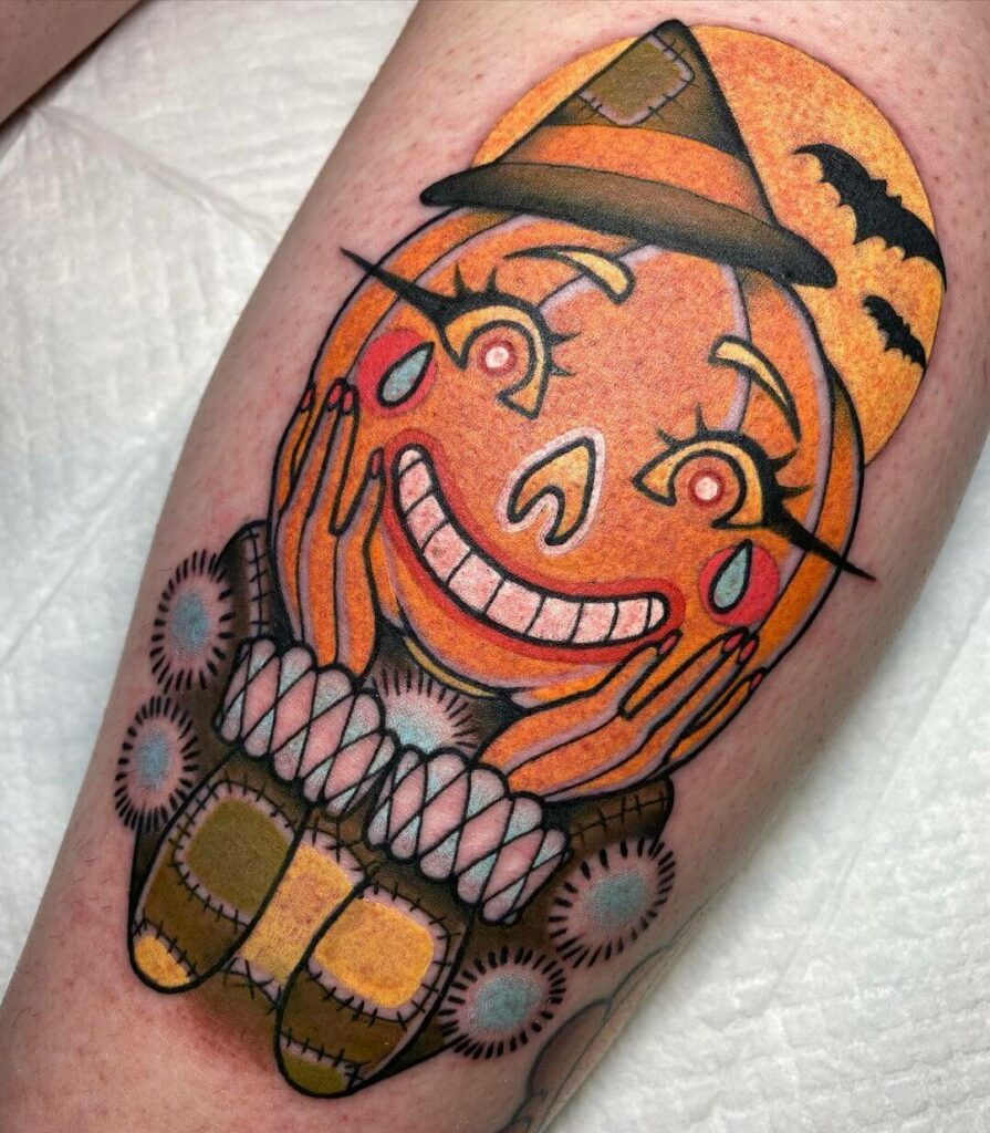 Sams lollipop from Trick R Treat done by Tricky Lake at Firehouse Tattoo  in Vineland NJ  rtattoos