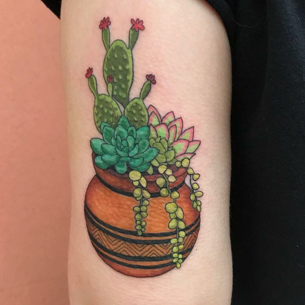 Cute Succulent Tattoo