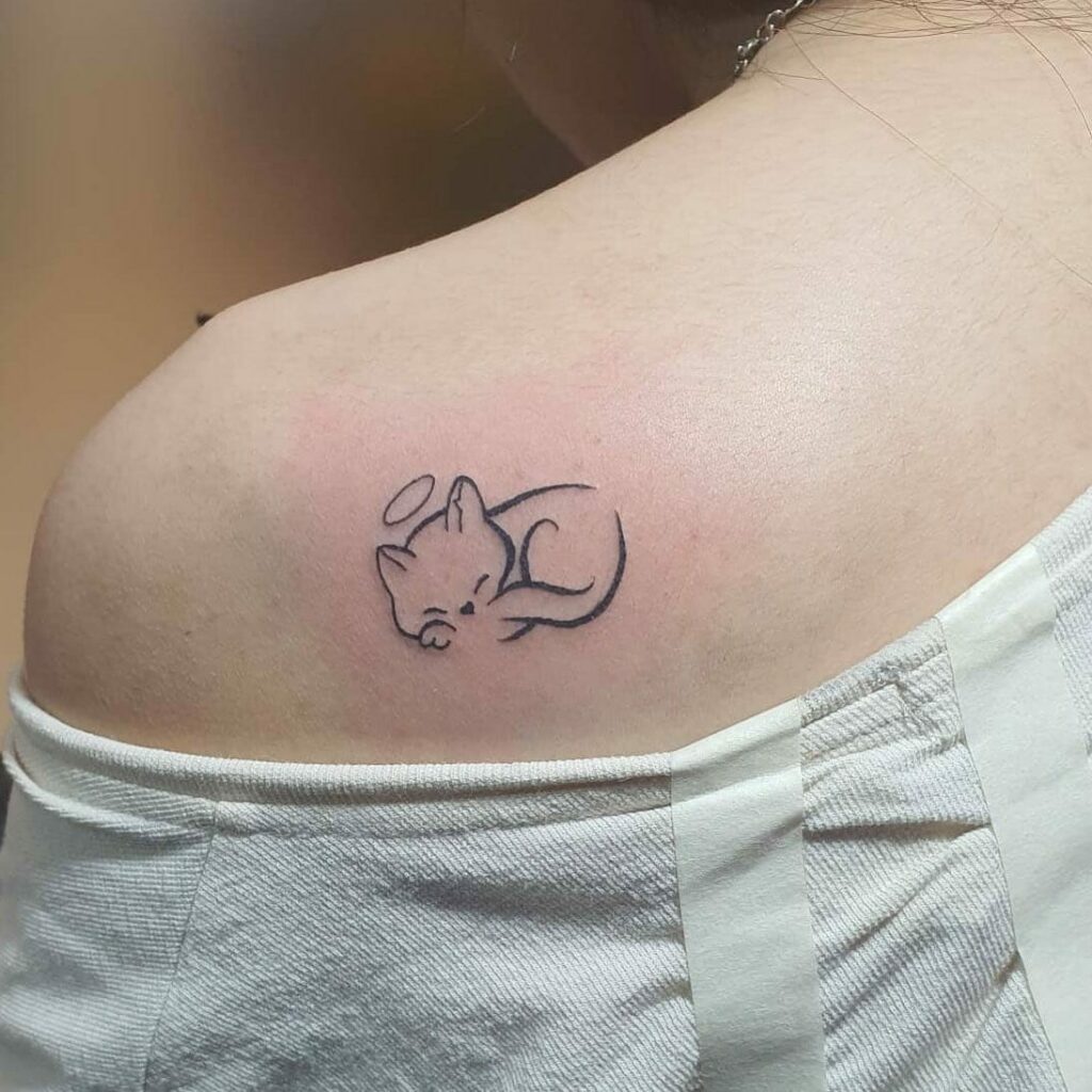 Cute and Small Cat Tattoo