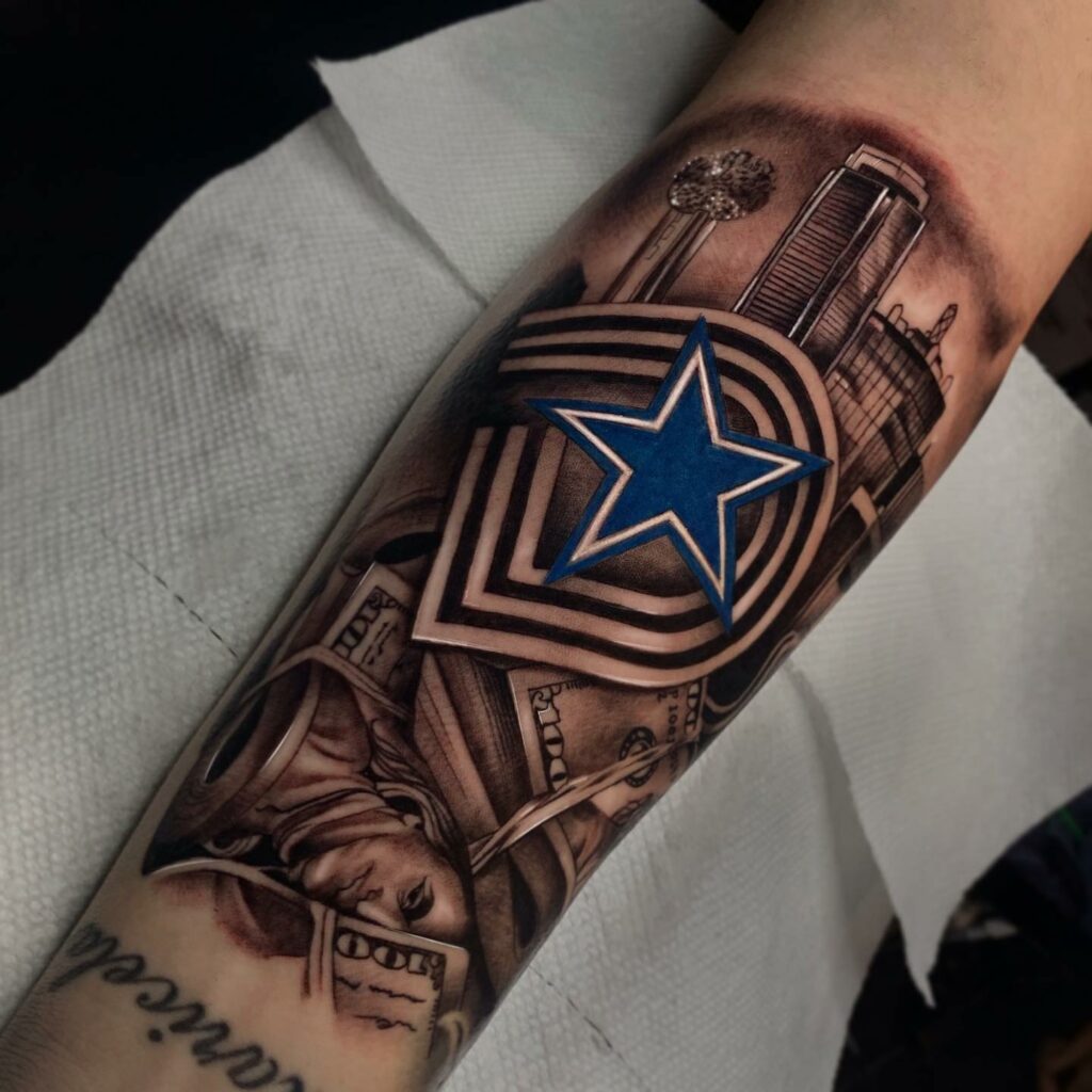 Dallas Cowboys Themed Tattoo