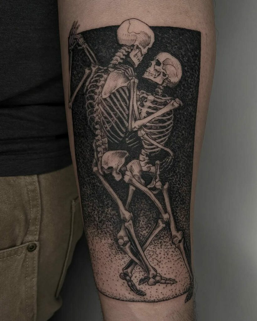 Dancing Skull Tattoo