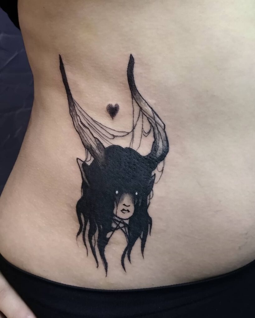 Dark Female Satyr Tattoo
