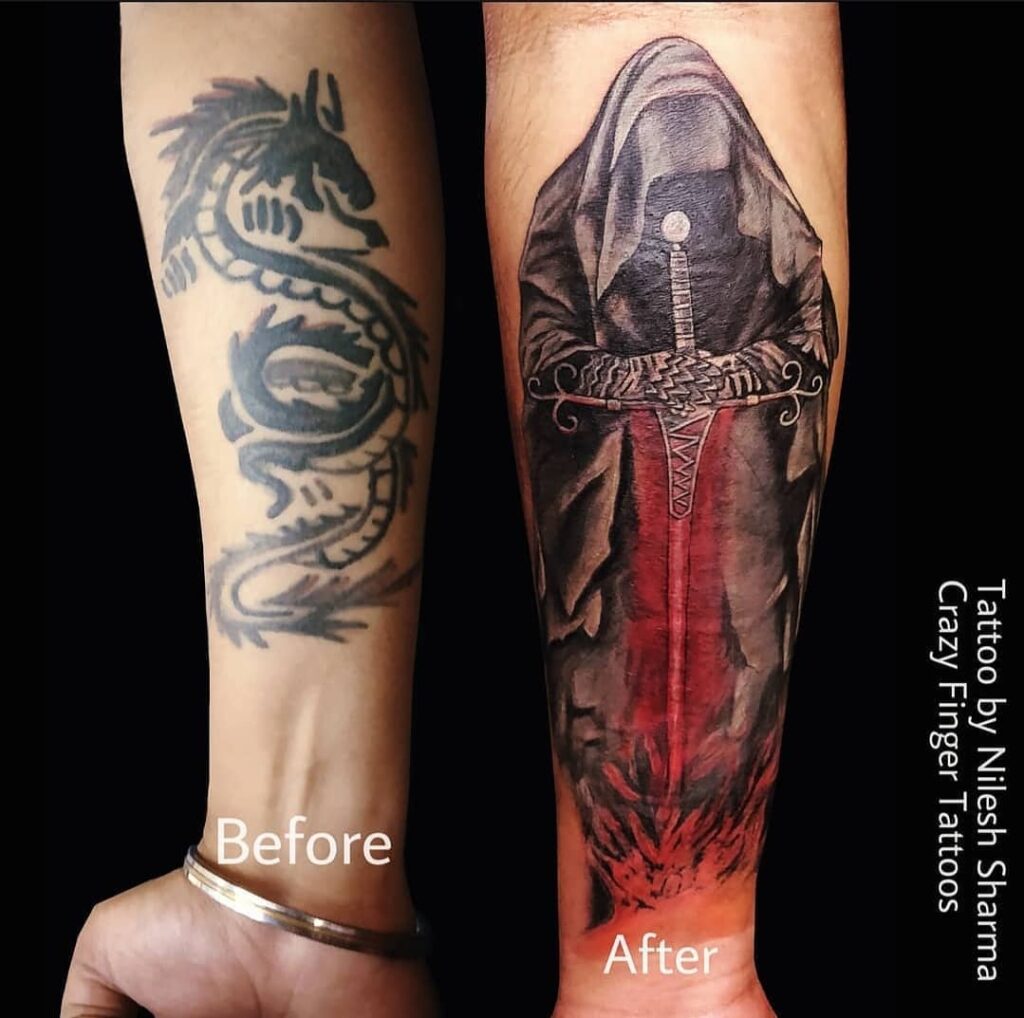 Dark Cover Up Tattoos