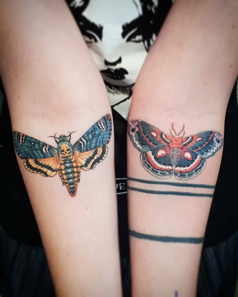 Death Cecropia Moth Tattoo