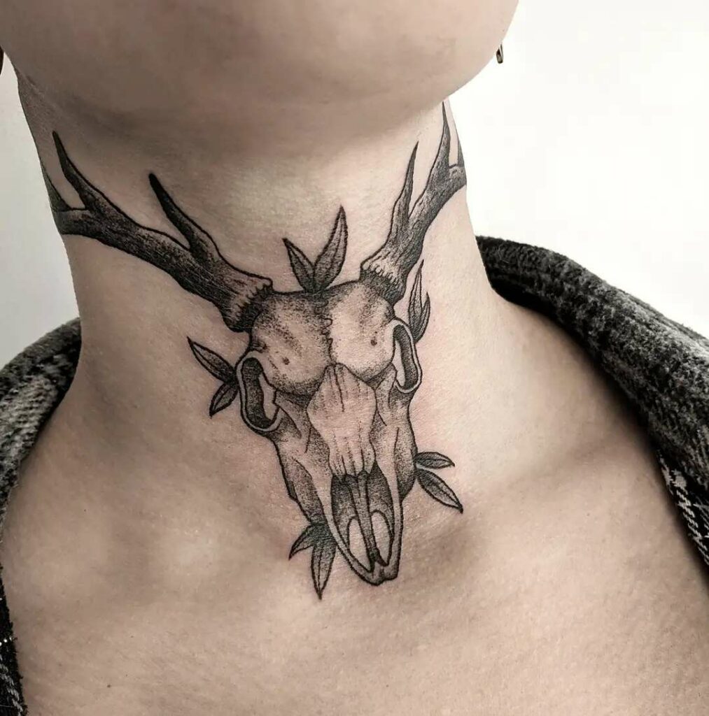 Tattoo uploaded by Jeff  deer neck  Tattoodo