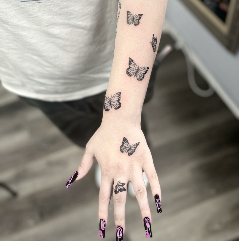 Delicate Butterfly Tattoo