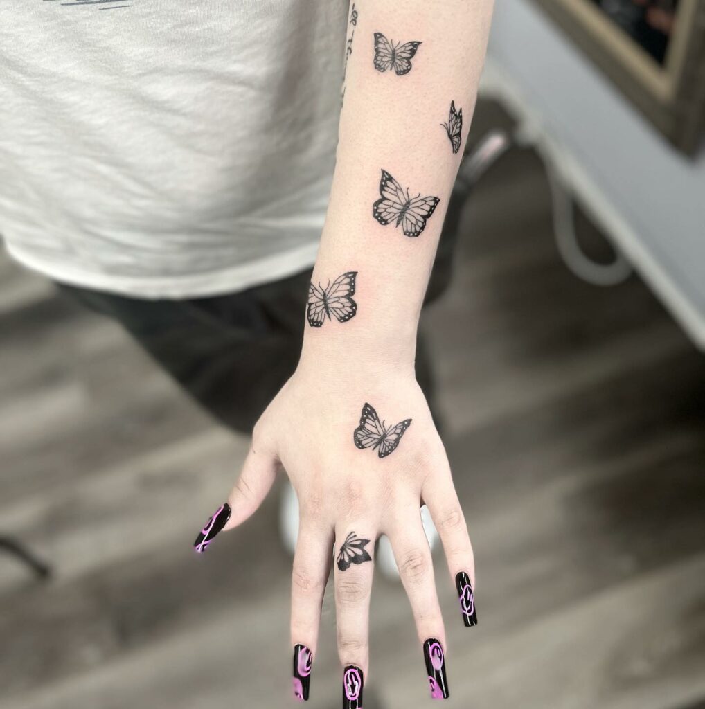 40 Awesome Butterfly Hand Tattoo Meanings and Ideas  neartattoos