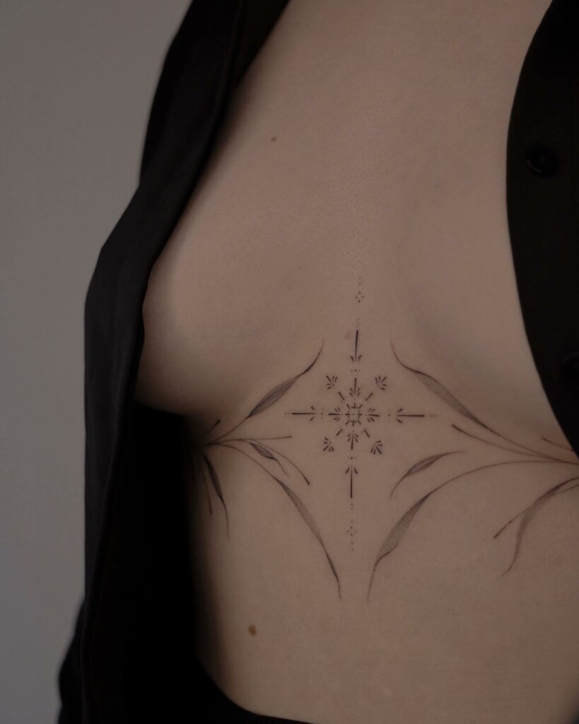 Delicate Sternum Tattoo