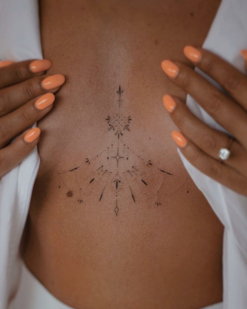 100 Sternum  Underboob Tattoo Ideas and Designs in 2023