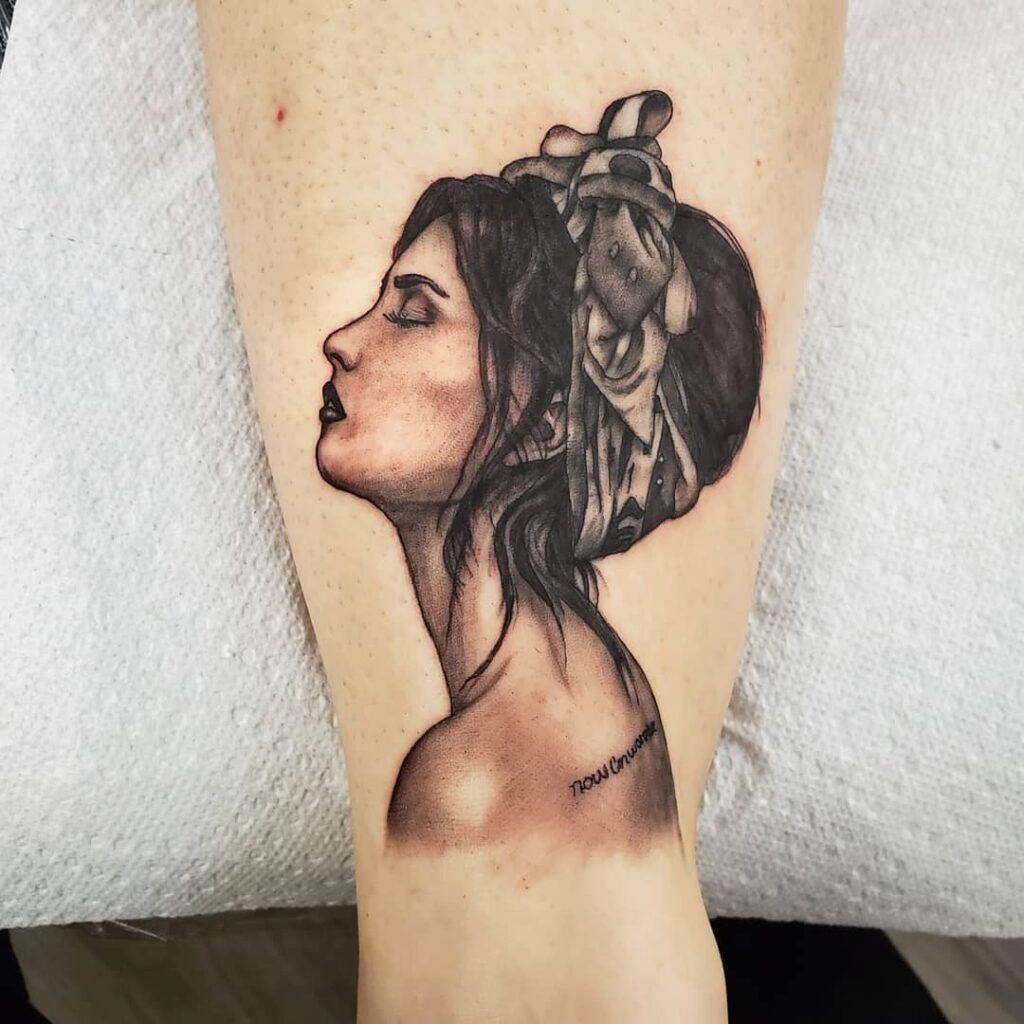 Demi Lovato Portrait Tattoo