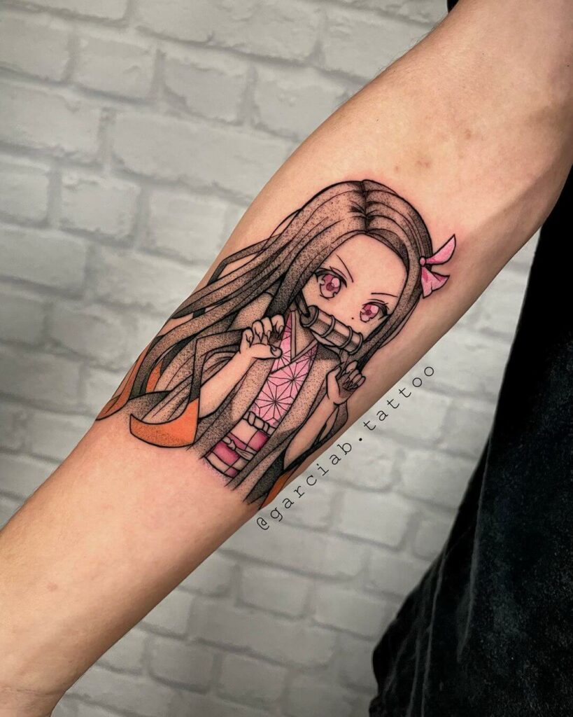 Demon side of Nezuko Tattoo